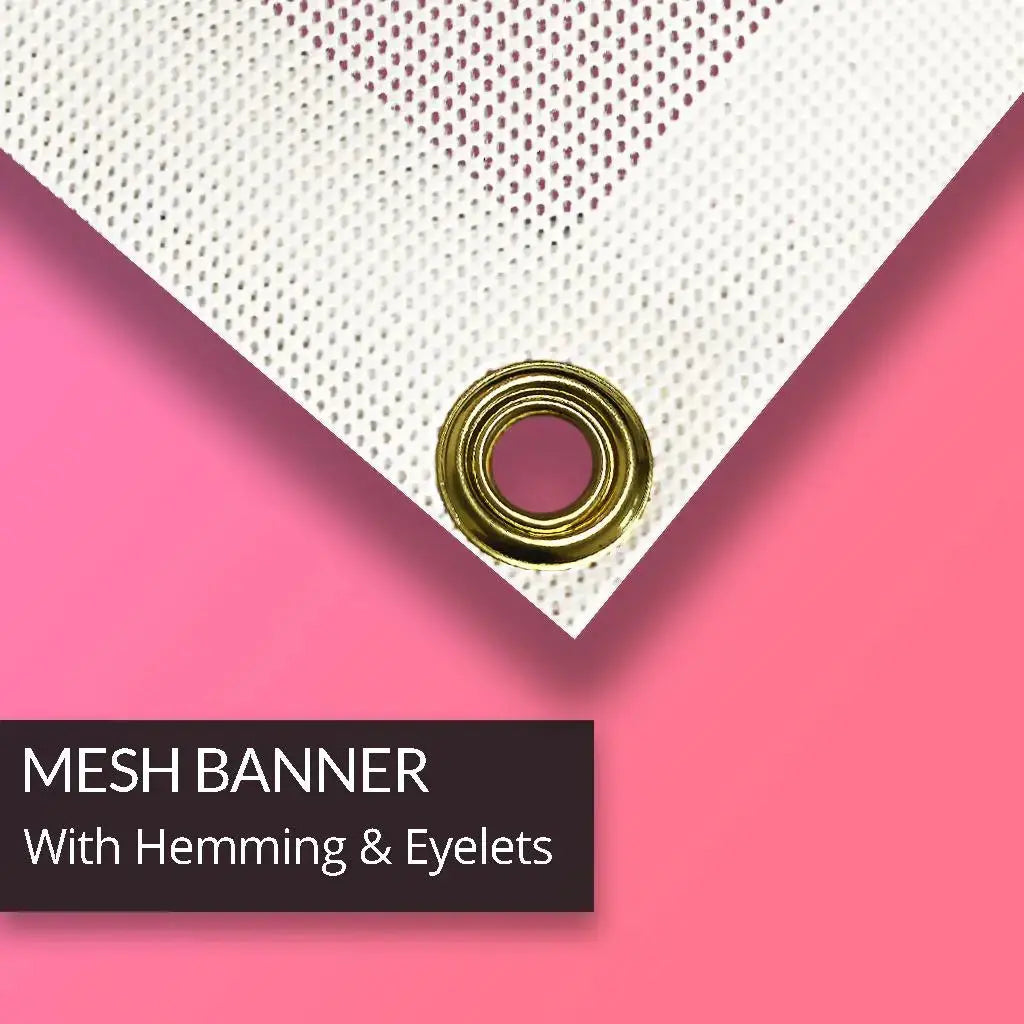 Mesh Banner With Hemming and Eyelets_Bannerbay.co.uk