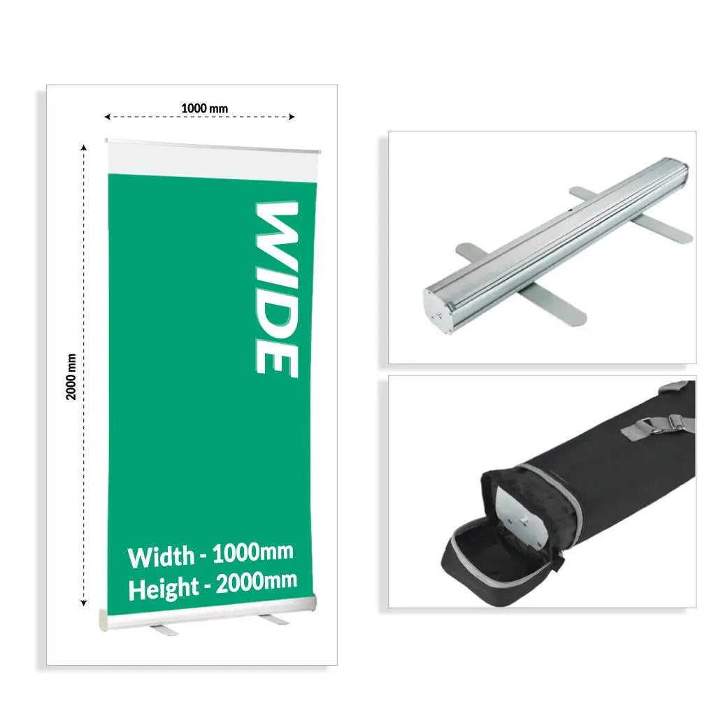 Wide Roller Banners_1000mm Wide Roller Banner_bannerbay.co.uk
